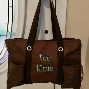 Thirty One Brown “tee time” Utility Bag